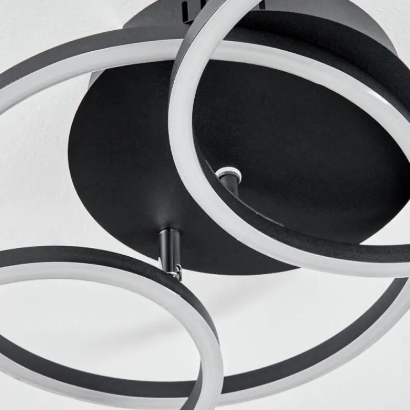 hofstein Plafonnier Malanie LED Noir, 1 lumière