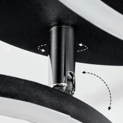 hofstein Plafonnier Malanie LED Noir, 1 lumière