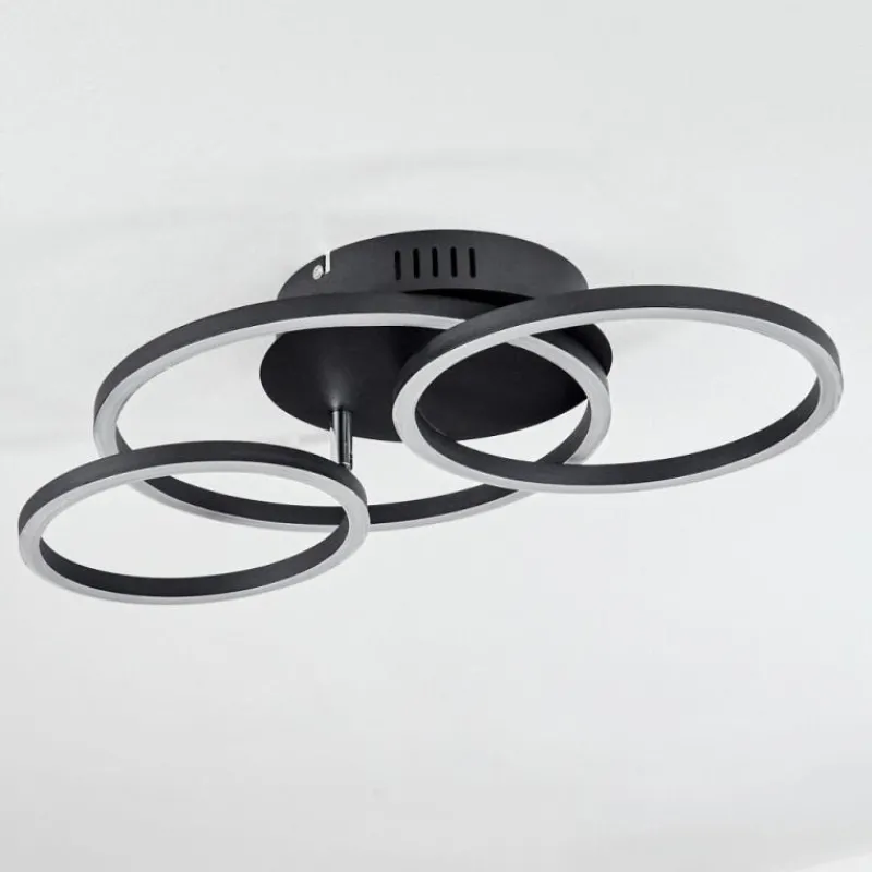 hofstein Plafonnier Malanie LED Noir, 1 lumière