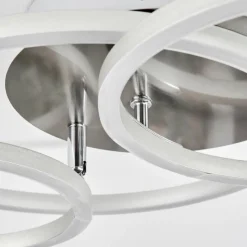 hofstein Plafonnier Malanje LED Nickel mat, 3 lumières