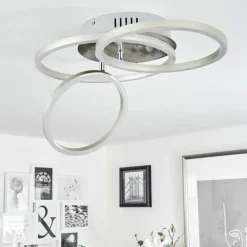 hofstein Plafonnier Malanje LED Nickel mat, 3 lumières
