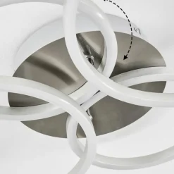 Luminaires Globo Lighting Plafonnier Malanje LED Nickel mat, 4 lumières* Éclairage Led