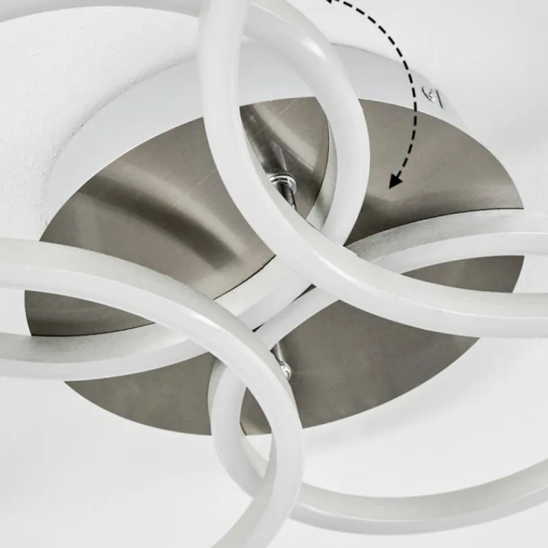 Luminaires Globo Lighting Plafonnier Malanje LED Nickel mat, 4 lumières* Éclairage Led