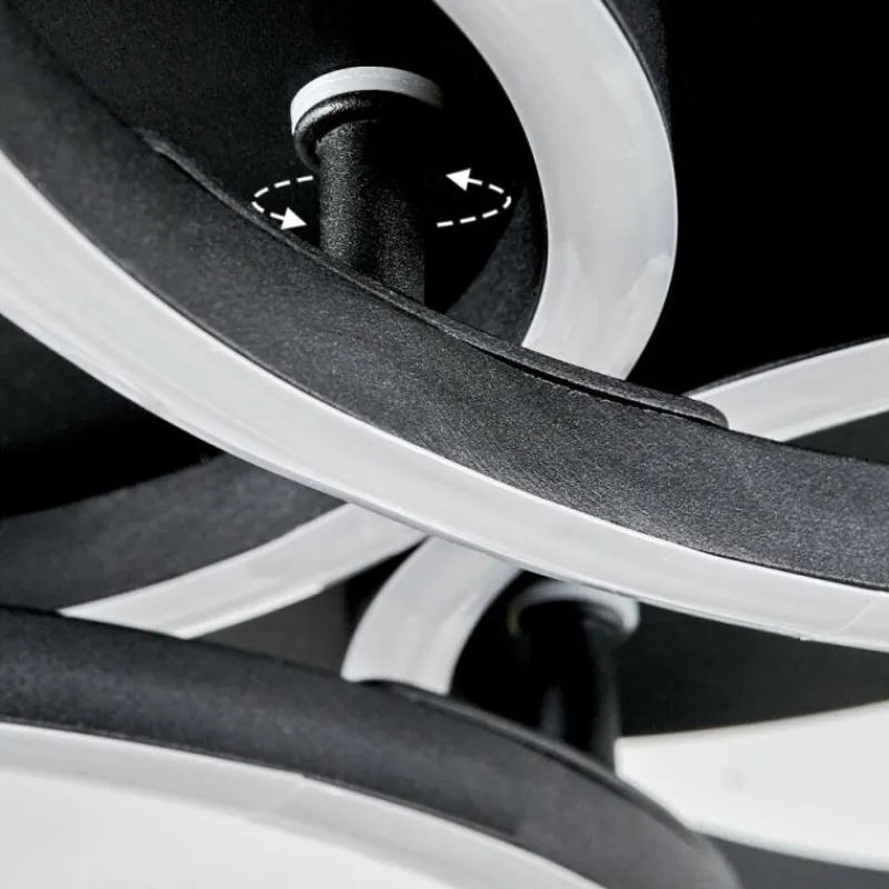 hofstein Plafonnier Malanje LED Noir, 4 lumières