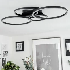 hofstein Plafonnier Malanje LED Noir, 4 lumières