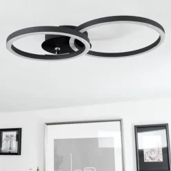 hofstein Plafonnier Malanje LED Noir, 2 lumières