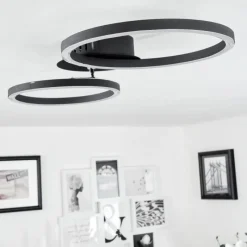 hofstein Plafonnier Malanje LED Noir, 2 lumières