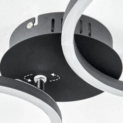 hofstein Plafonnier Malanje LED Noir, 2 lumières