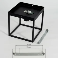 Lampes Industrielles-hofstein Plafonnier Malao Noir, 1 lumière