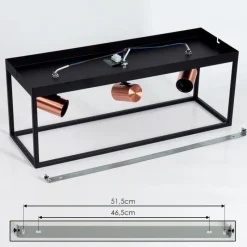 Lampes Dorées-hofstein Plafonnier Malao Or rose, Noir, 3 lumières