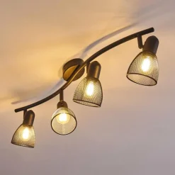 hofstein Plafonnier Malawi Noir, 4 lumières* Spots Et Projecteurs