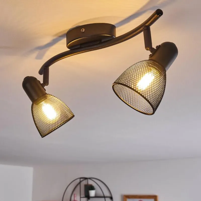 hofstein Plafonnier Malawi Noir, 2 lumières