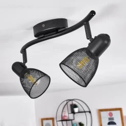 hofstein Plafonnier Malawi Noir, 2 lumières