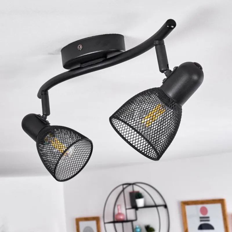 hofstein Plafonnier Malawi Noir, 2 lumières