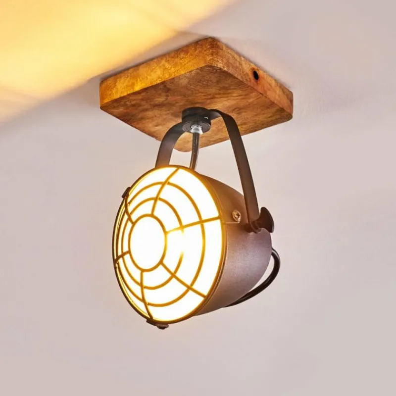 hofstein Plafonnier Malix Brun, Noir, 1 lumière