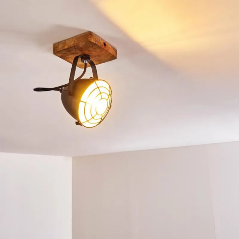 hofstein Plafonnier Malix Brun, Noir, 1 lumière