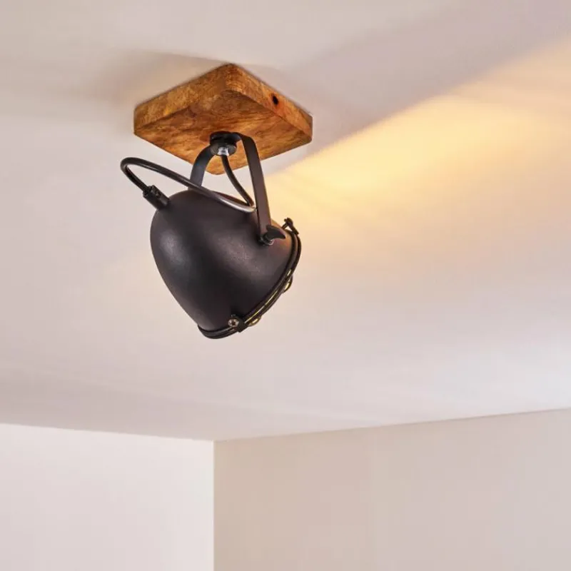 hofstein Plafonnier Malix Brun, Noir, 1 lumière