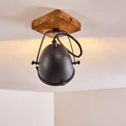 hofstein Plafonnier Malix Brun, Noir, 1 lumière