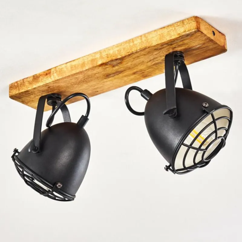 hofstein Plafonnier Malix Brun, Noir, 2 lumières