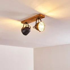 hofstein Plafonnier Malix Brun, Noir, 2 lumières