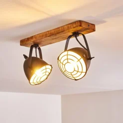 hofstein Plafonnier Malix Brun, Noir, 2 lumières