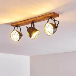 hofstein Plafonnier Malix Brun, Noir, 3 lumières