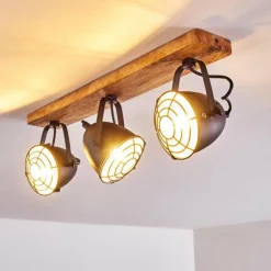 hofstein Plafonnier Malix Brun, Noir, 3 lumières