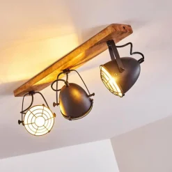 hofstein Plafonnier Malix Brun, Noir, 3 lumières