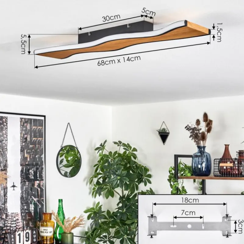 hofstein Plafonnier Malling LED Écru, Noir, Blanc, 1 lumière