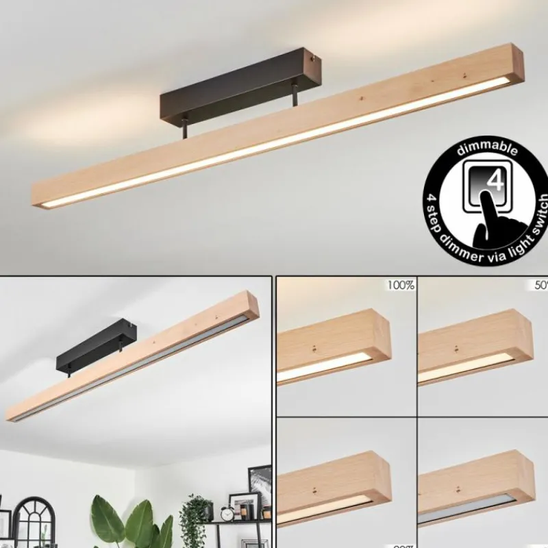 hofstein Plafonnier Mansupa LED Écru, Noir, 3 lumières