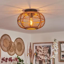 Style Boho-Chic-hofstein Plafonnier Manteau Écru, 1 lumière