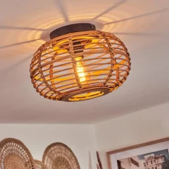 Style Boho-Chic-hofstein Plafonnier Manteau Écru, 1 lumière