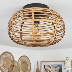 Style Boho-Chic-hofstein Plafonnier Manteau Écru, 1 lumière
