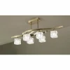 Luminaires Mantra Plafonnier Mantra Cuadrax Laiton, 6 lumières