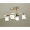 Luminaires Mantra Plafonnier Mantra Cuadrax Laiton, 4 lumières