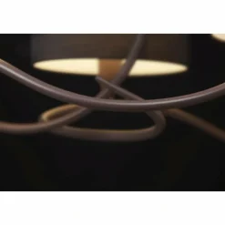 Luminaires Mantra Plafonnier Mantra Loop Nickel mat, 4 lumières