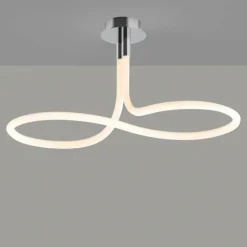 Luminaires Mantra Plafonnier Mantra NUR LINE LED Chrome, Blanc, 1 lumière* Éclairage Led