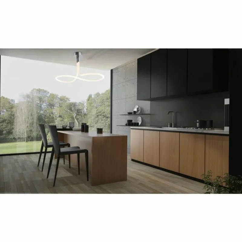 Luminaires Mantra Plafonnier Mantra NUR LINE LED Chrome, Blanc, 1 lumière* Éclairage Led