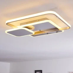 hofstein Plafonnier ManzanalesÂ  LED Chrome, 1 lumière, Télécommandes