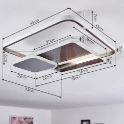 hofstein Plafonnier ManzanalesÂ  LED Chrome, 1 lumière, Télécommandes