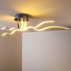 hofstein Plafonnier Mapleton LED Chrome, 4 lumières