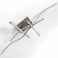 hofstein Plafonnier Mapleton LED Nickel mat, 4 lumières* Éclairage Led