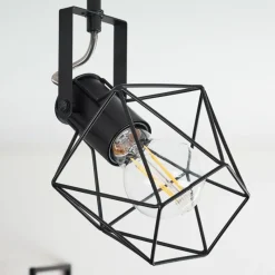 Lampes Vintages & Rétros-hofstein Plafonnier Maracambo Bois foncé, Noir, 2 lumières