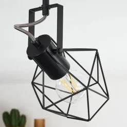 Lampes Vintages & Rétros-hofstein Plafonnier Maracambo Bois foncé, Noir, 2 lumières