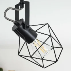 Lampes Vintages & Rétros-hofstein Plafonnier Maracambo Bois foncé, Noir, 3 lumières