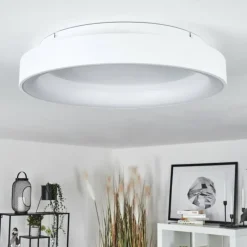 hofstein Plafonnier Maraya LED Blanc, 1 lumière, Télécommandes