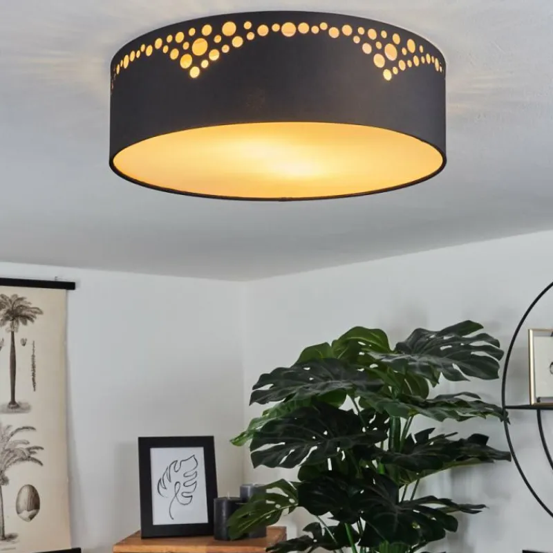 Lampes En Tissu-hofstein Plafonnier Marbach Blanc, 2 lumières