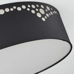 Lampes En Tissu-hofstein Plafonnier Marbach Blanc, 2 lumières