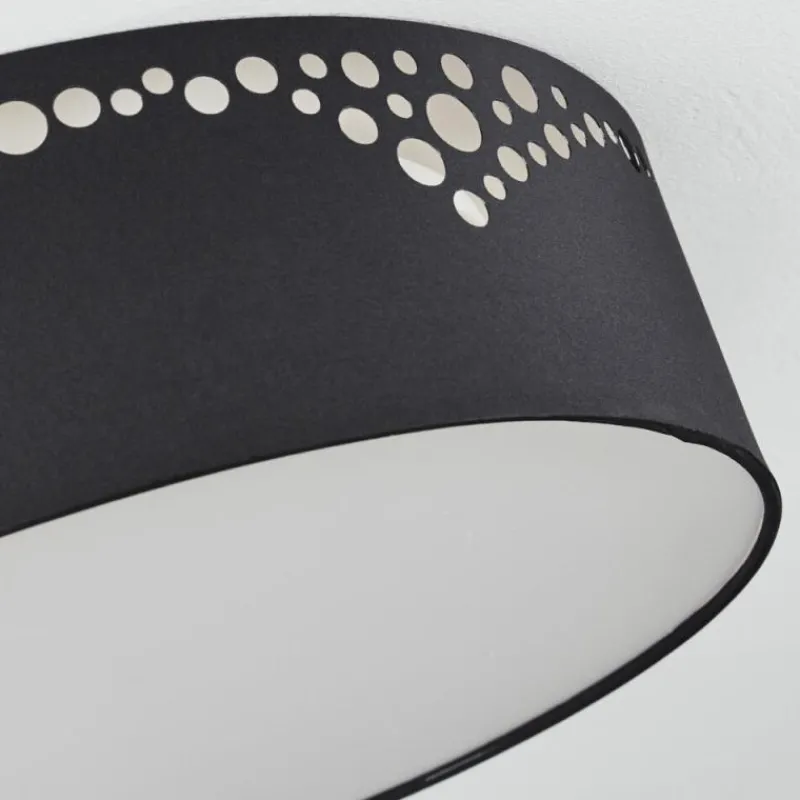 Lampes En Tissu-hofstein Plafonnier Marbach Blanc, 2 lumières