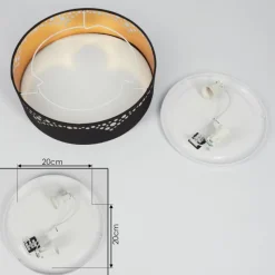 Lampes En Tissu-hofstein Plafonnier Marbach Blanc, 2 lumières